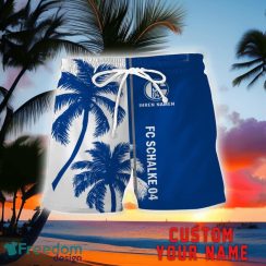 Schalke 04 Coconut Pattern Hawaiian Shirt And Shorts Personalized Name Unique Gift For Summer Product Photo 2