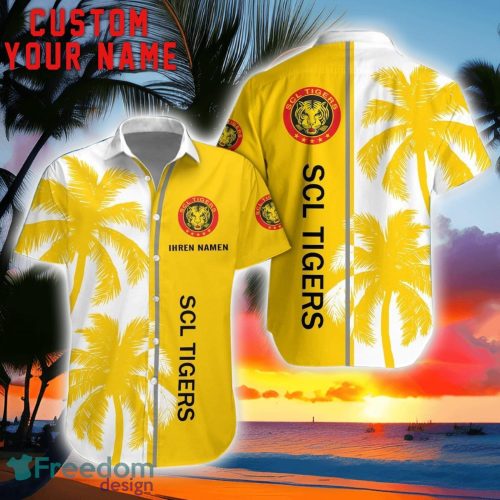 SCL Tigers Coconut Pattern Hawaiian Shirt And Shorts Personalized Name Unique Gift For Summer Product Photo 1