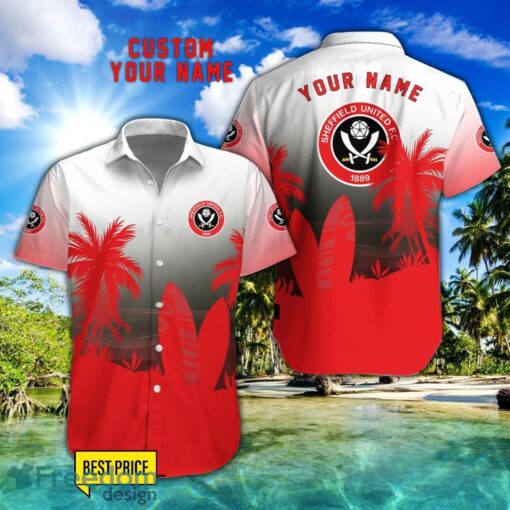 Sheffield United F.C Combo Hawaiian Shirt And Shorts Surfboards Coconut Custom Name For Fans Product Photo 1