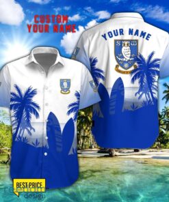 Sheffield Wednesday Combo Hawaiian Shirt And Shorts Surfboards Coconut Custom Name For Fans