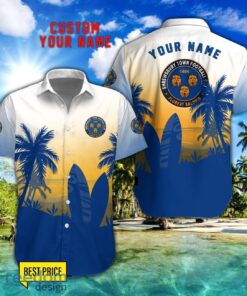 Shrewsbury Town Combo Hawaiian Shirt And Shorts Surfboards Coconut Custom Name For Fans Product Photo 1