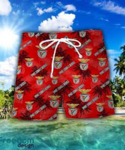 Sport Lisboa e Benfica 3D Hawaiian Shirt and Shorts Vinatge Tree Pattern Beach Shirt For Fans Product Photo 2