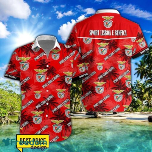 Sport Lisboa e Benfica 3D Hawaiian Shirt and Shorts Vinatge Tree Pattern Beach Shirt For Fans Product Photo 1