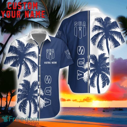 Sporting Union Agenais Coconut Pattern Hawaiian Shirt And Shorts Personalized Name Unique Gift For Summer Product Photo 1