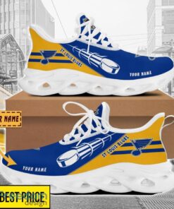 St Louis Blues Custom Name Sneakers Limited Max Soul Shoes For Men Women