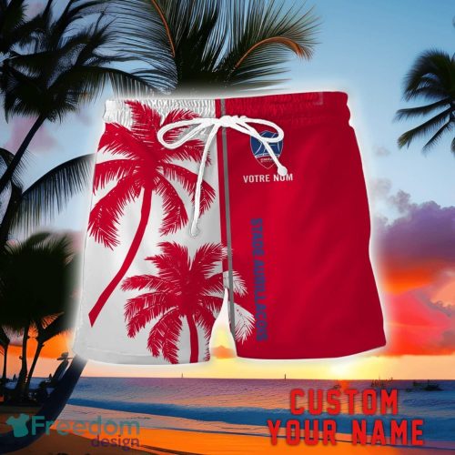 Stade Aurillacois Cantal Auvergne Coconut Pattern Hawaiian Shirt And Shorts Personalized Name Unique Gift For Summer Product Photo 2