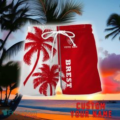 Stade Brestois 29 Coconut Pattern Hawaiian Shirt And Shorts Personalized Name Unique Gift For Summer Product Photo 2