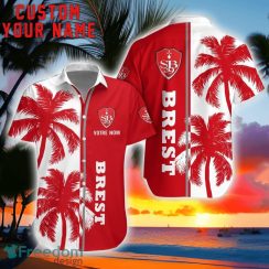 Stade Brestois 29 Coconut Pattern Hawaiian Shirt And Shorts Personalized Name Unique Gift For Summer