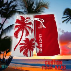 Stade de Reims Coconut Pattern Hawaiian Shirt And Shorts Personalized Name Unique Gift For Summer Product Photo 2