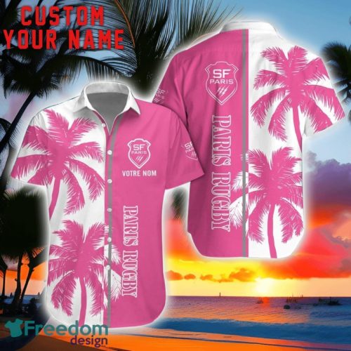 Stade Francais Coconut Pattern Hawaiian Shirt And Shorts Personalized Name Unique Gift For Summer Product Photo 1