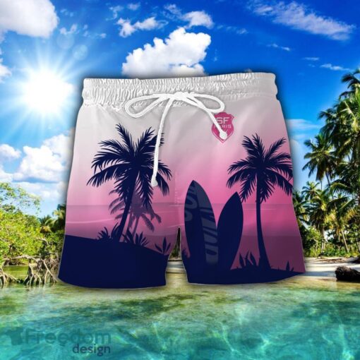 Stade Francais Combo Hawaiian Shirt And Shorts Surfboards Coconut Custom Name For Fans Product Photo 2