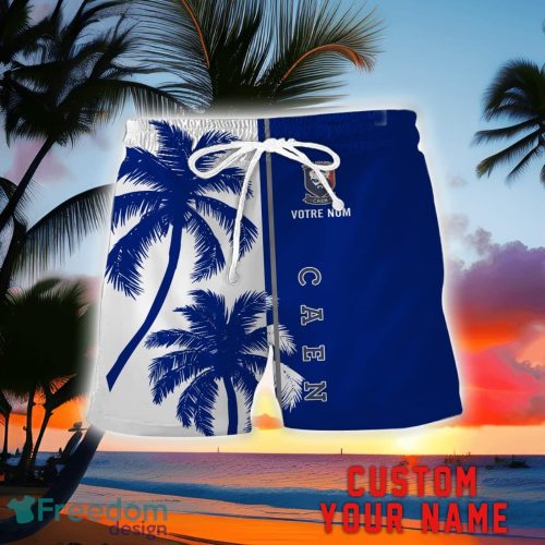 Stade Malherbe Caen Coconut Pattern Hawaiian Shirt And Shorts Personalized Name Unique Gift For Summer Product Photo 2