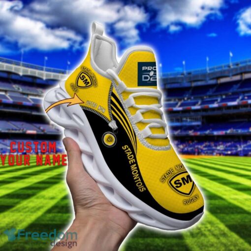 Stade Montois Rugby Max Soul Shoes Personalized Name Sneakers For Fans Product Photo 3