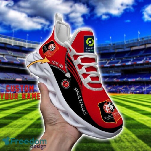 Stade Rennais F.C Max Soul Shoes Personalized Name Sneakers For Fans Product Photo 3