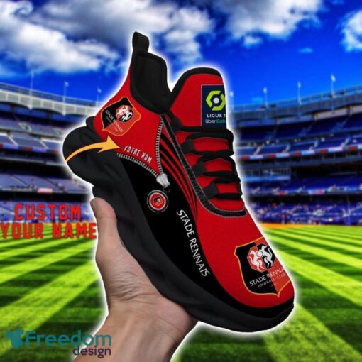 Stade Rennais F.C Max Soul Shoes Personalized Name Sneakers For Fans Product Photo 4