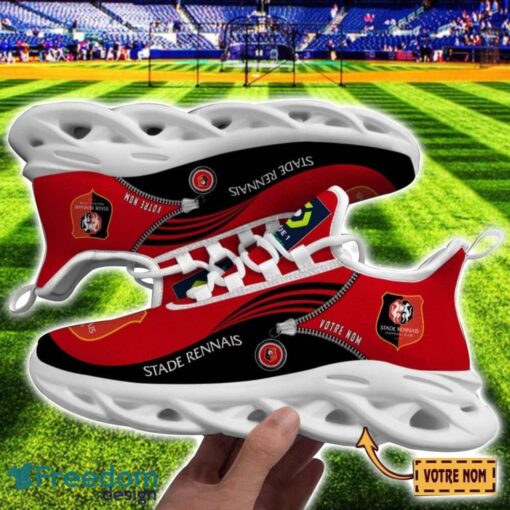 Stade Rennais F.C Max Soul Shoes Personalized Name Sneakers For Fans Product Photo 1