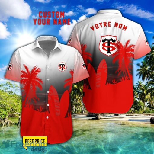 Stade Toulousain Combo Hawaiian Shirt And Shorts Surfboards Coconut Custom Name For Fans Product Photo 1