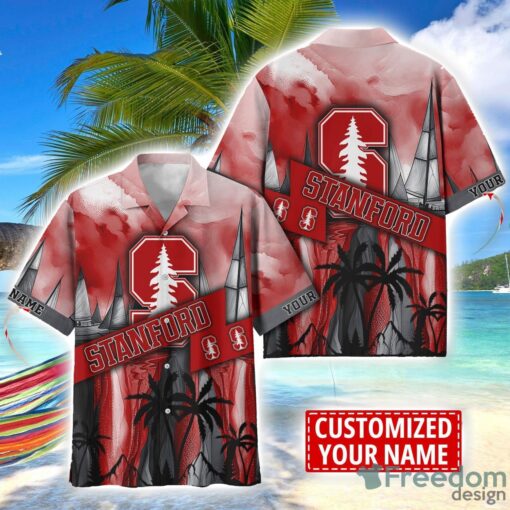 Stanford Cardinal Hawaii Shirt Custom Name Sports Team Beach Shirt Product Photo 1