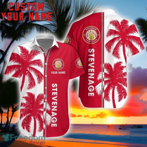 Stevenage Football Club Coconut Pattern Hawaiian Shirt And Shorts Personalized Name Unique Gift For Summer Product Photo 1