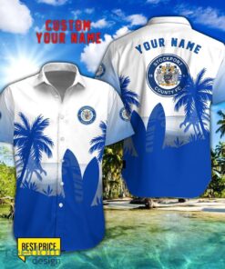 Stockport County F.C Combo Hawaiian Shirt And Shorts Surfboards Coconut Custom Name For Fans