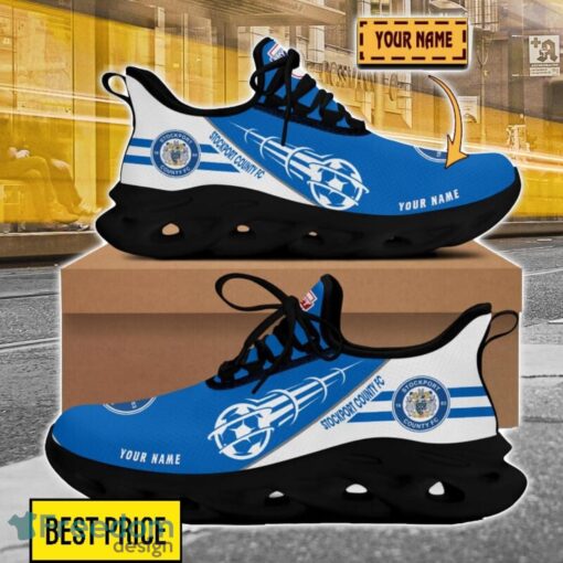 Stockport County F.C Custom Name Sneakers Limited Max Soul Shoes For Men Women Product Photo 2