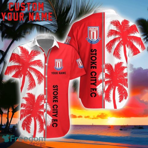 Stoke City Coconut Pattern Hawaiian Shirt And Shorts Personalized Name Unique Gift For Summer Product Photo 1