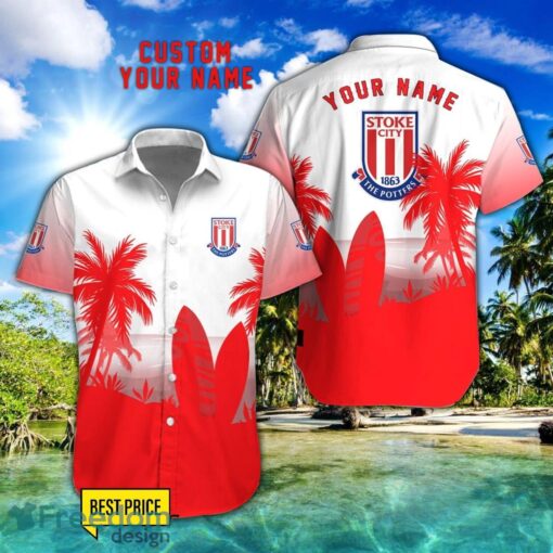 Stoke City F.C Combo Hawaiian Shirt And Shorts Surfboards Coconut Custom Name For Fans Product Photo 1