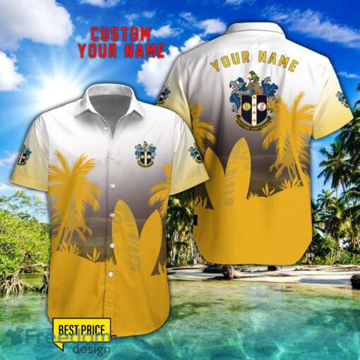 Sutton United Combo Hawaiian Shirt And Shorts Surfboards Coconut Custom Name For Fans Product Photo 1