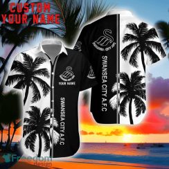 Swansea City Coconut Pattern Hawaiian Shirt And Shorts Personalized Name Unique Gift For Summer