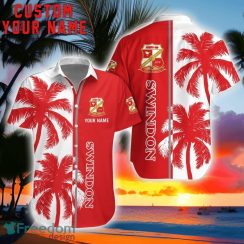 Swindon Town Coconut Pattern Hawaiian Shirt And Shorts Personalized Name Unique Gift For Summer Product Photo 1