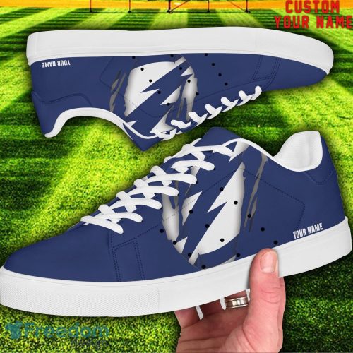 Tampa Bay Lightning NHL Custom Name Unique Gift Low Top Skate Shoes Gifts For Fan Product Photo 2