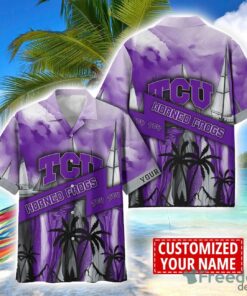 TCU Horned Frogs Hawaii Shirt Custom Name Sports Team Beach Shirt