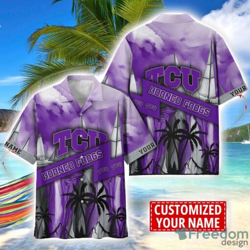 TCU Horned Frogs Hawaii Shirt Custom Name Sports Team Beach Shirt Product Photo 1