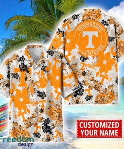 Tennessee Volunteers Aloha 3D Hawaiian Shirt Flower Sport Team Beach Shirt Custom Name