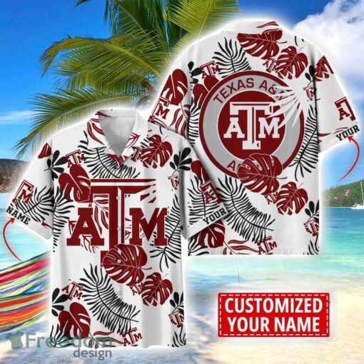 Texas A&amp;M Aggies Aloha Hawaiian Shirt Custom Name Summer Gift Holiday Team Shirt Product Photo 1