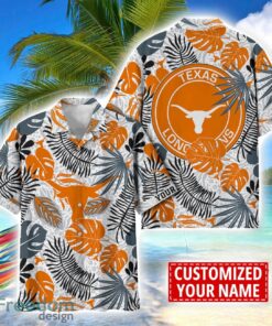 Texas Longhorns Aloha Hawaiian Shirt Custom Name Summer Gift Holiday Team Shirt