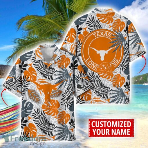 Texas Longhorns Aloha Hawaiian Shirt Custom Name Summer Gift Holiday Team Shirt Product Photo 1