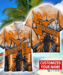 Texas Longhorns Hawaii Shirt Custom Name Sports Team Beach Shirt