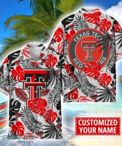 Texas Tech Red Raiders Aloha Hawaiian Shirt Custom Name Summer Gift Holiday Team Shirt