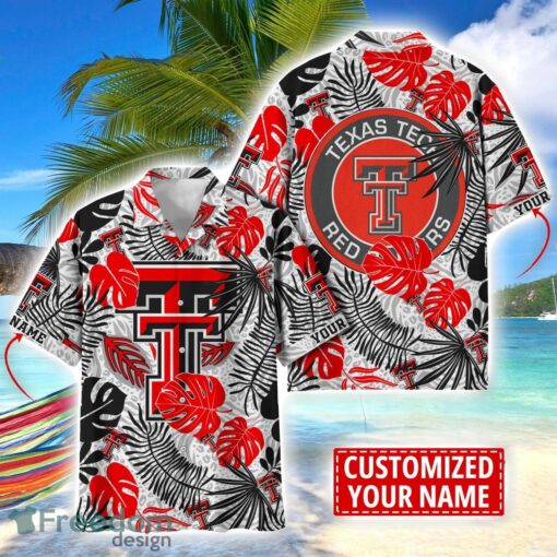 Texas Tech Red Raiders Aloha Hawaiian Shirt Custom Name Summer Gift Holiday Team Shirt Product Photo 1