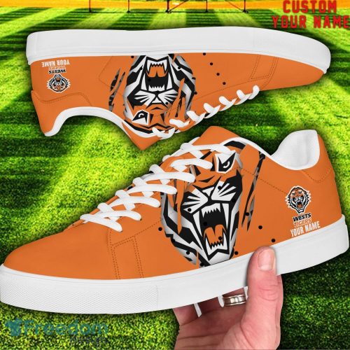 Tigers NRL Custom Name Unique Gift Low Top Skate Shoes Gifts For Fans Product Photo 2