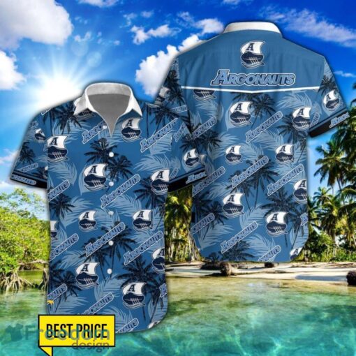 Toronto Argonauts 3D Hawaiian Shirt and Shorts Vinatge Tree Pattern Beach Shirt For Fans Product Photo 1