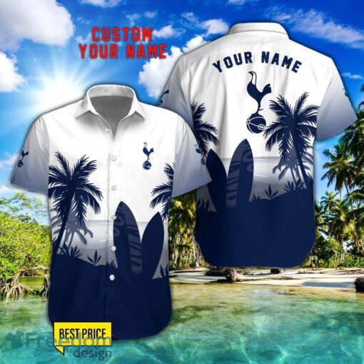 Tottenham Hotspur F.C Combo Hawaiian Shirt And Shorts Surfboards Coconut Custom Name For Fans Product Photo 1