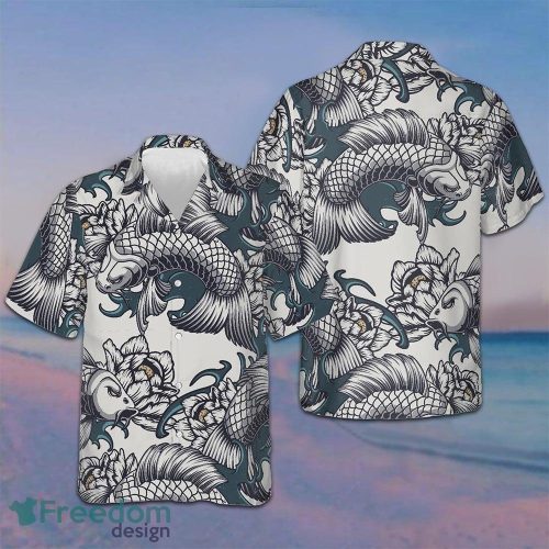 Traditional Floral Fish Hawaiian Shirt Button Up Beach Shirts Mens Gift Ideas - Traditional Floral Fish Hawaiian Shirt Button Up Beach Shirts Mens Gift Ideas