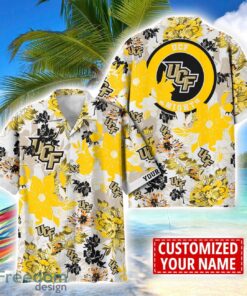 UCF Knights Aloha 3D Hawaiian Shirt Flower Sport Team Beach Shirt Custom Name