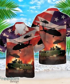 US Marine Corps Assault Amphibious Vehicle AAV, 4th Of July Hawaiian Shirt