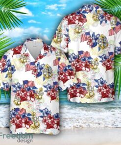 US Navy Chief Anchor, 4th Of July Hawaiian Shirt