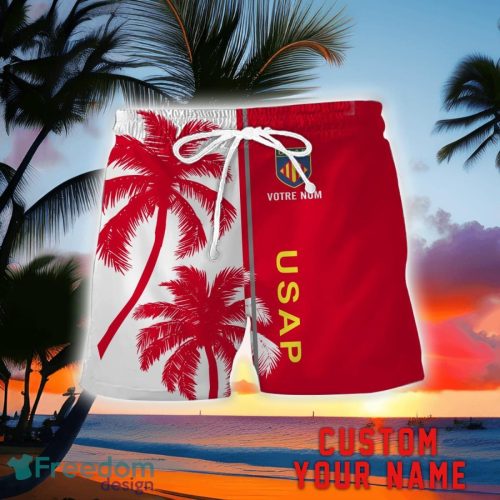 USA Perpignan Coconut Pattern Hawaiian Shirt And Shorts Personalized Name Unique Gift For Summer Product Photo 2