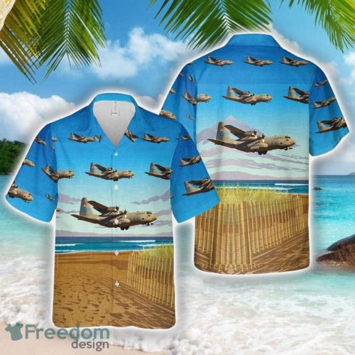 USAF Delaware Air National Guard 142d Airlift Squadron C-130H Hercules Hawaiian Shirt Men Women Beach Shirt Product Photo 1