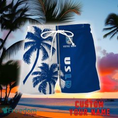 USL Dunkerque Coconut Pattern Hawaiian Shirt And Shorts Personalized Name Unique Gift For Summer Product Photo 2